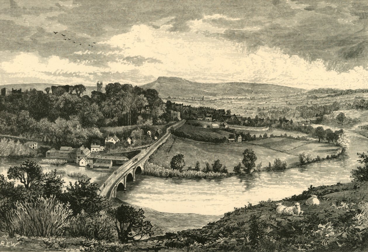 Ludlow, z Whitcliffe, 1898. autorstwa Unbekannt