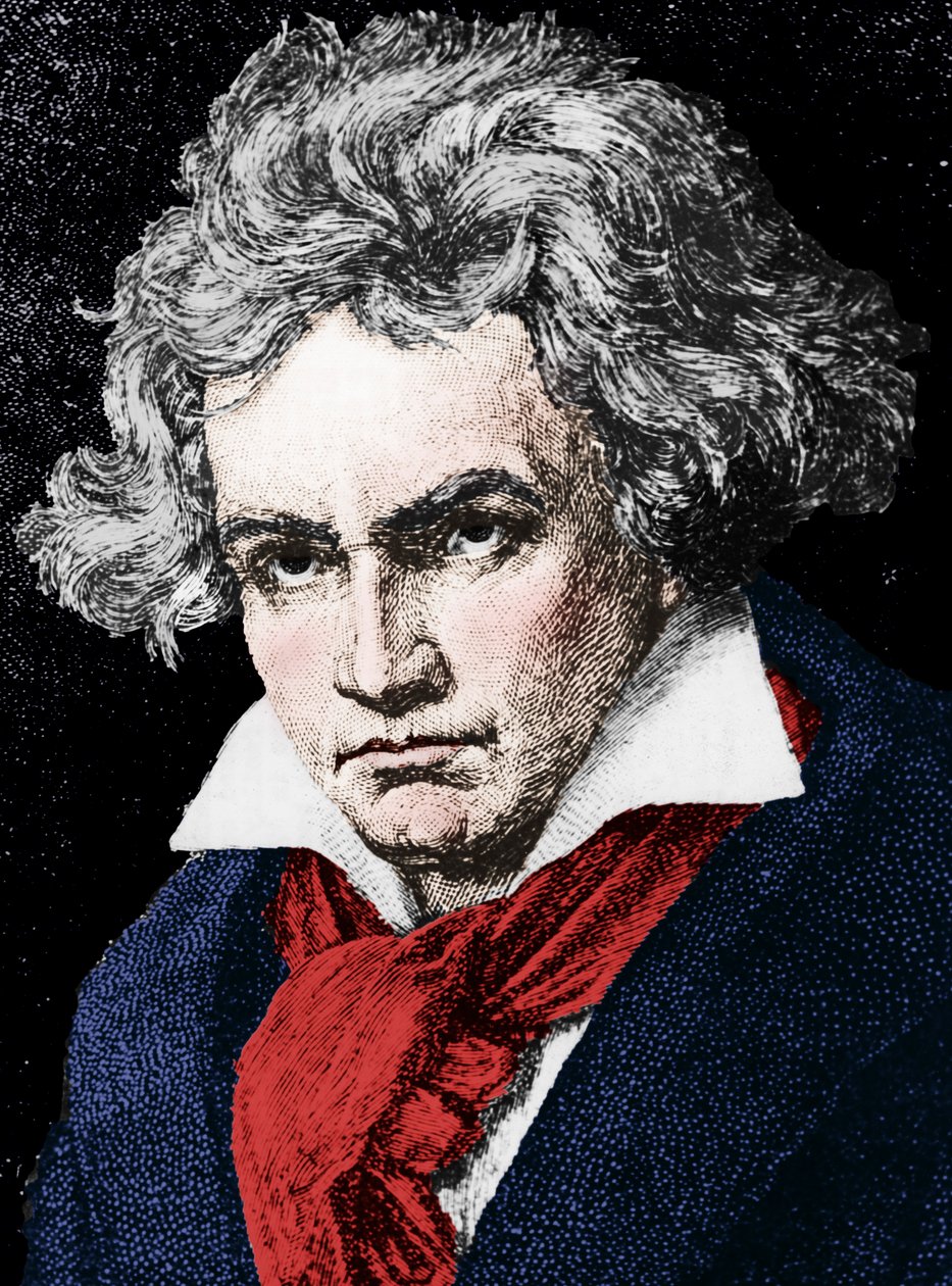 Ludwig van Beethoven 1770-1827, niemiecki kompozytor i pianista, XIX w. autorstwa Unbekannt