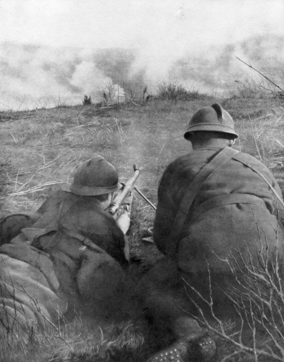 Strzelcy maszynowi na skraju Lasu Hangard, Pikardia, Francja, 28 kwietnia 1918, 1926 autorstwa Unbekannt