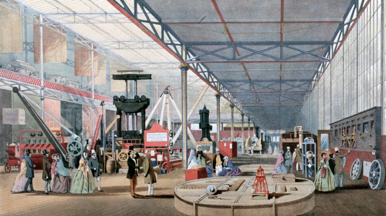 Machinery Hall, Crystal Palace Exhibition, Londyn, 1851 autorstwa Unbekannt