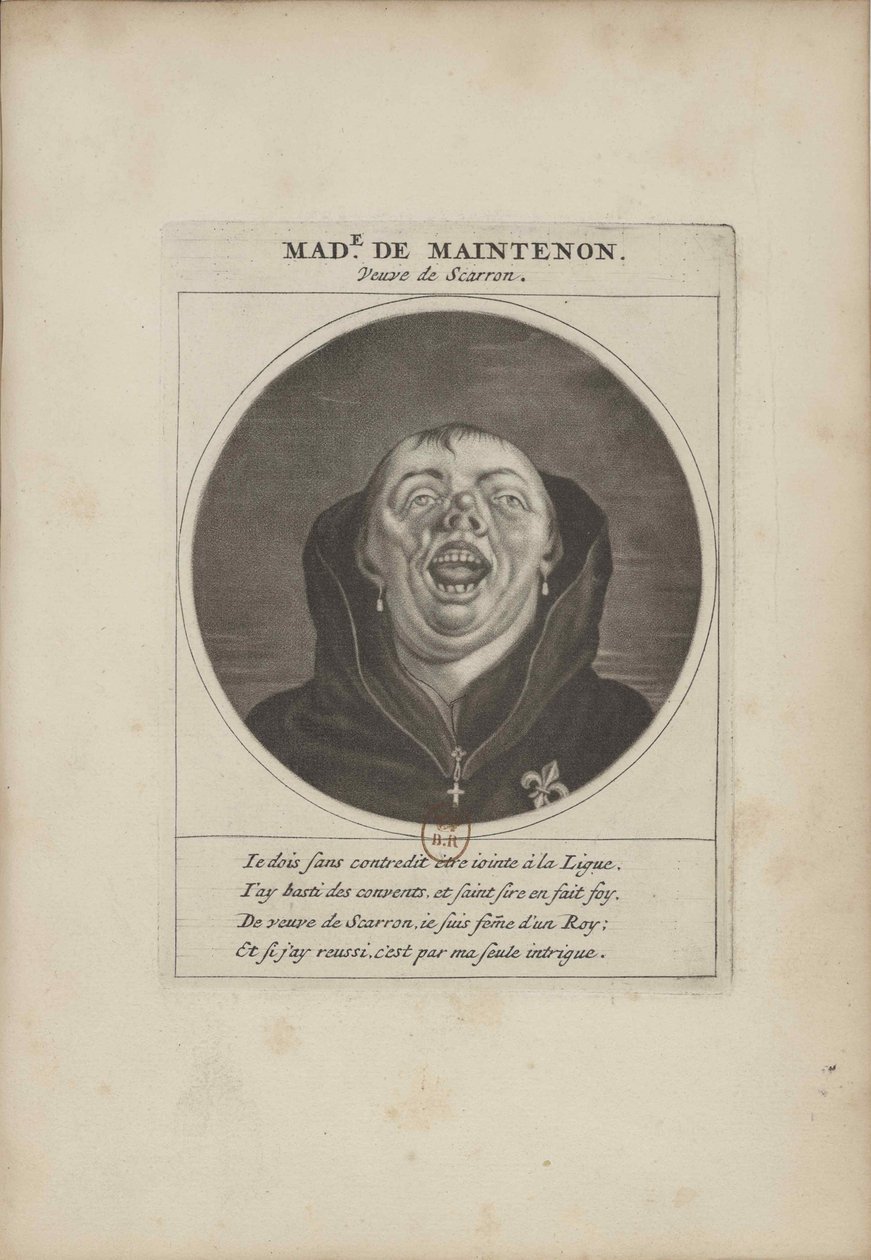 Madame de Maintenon przebrana za mnicha, ok. 1690 r. autorstwa Unbekannt