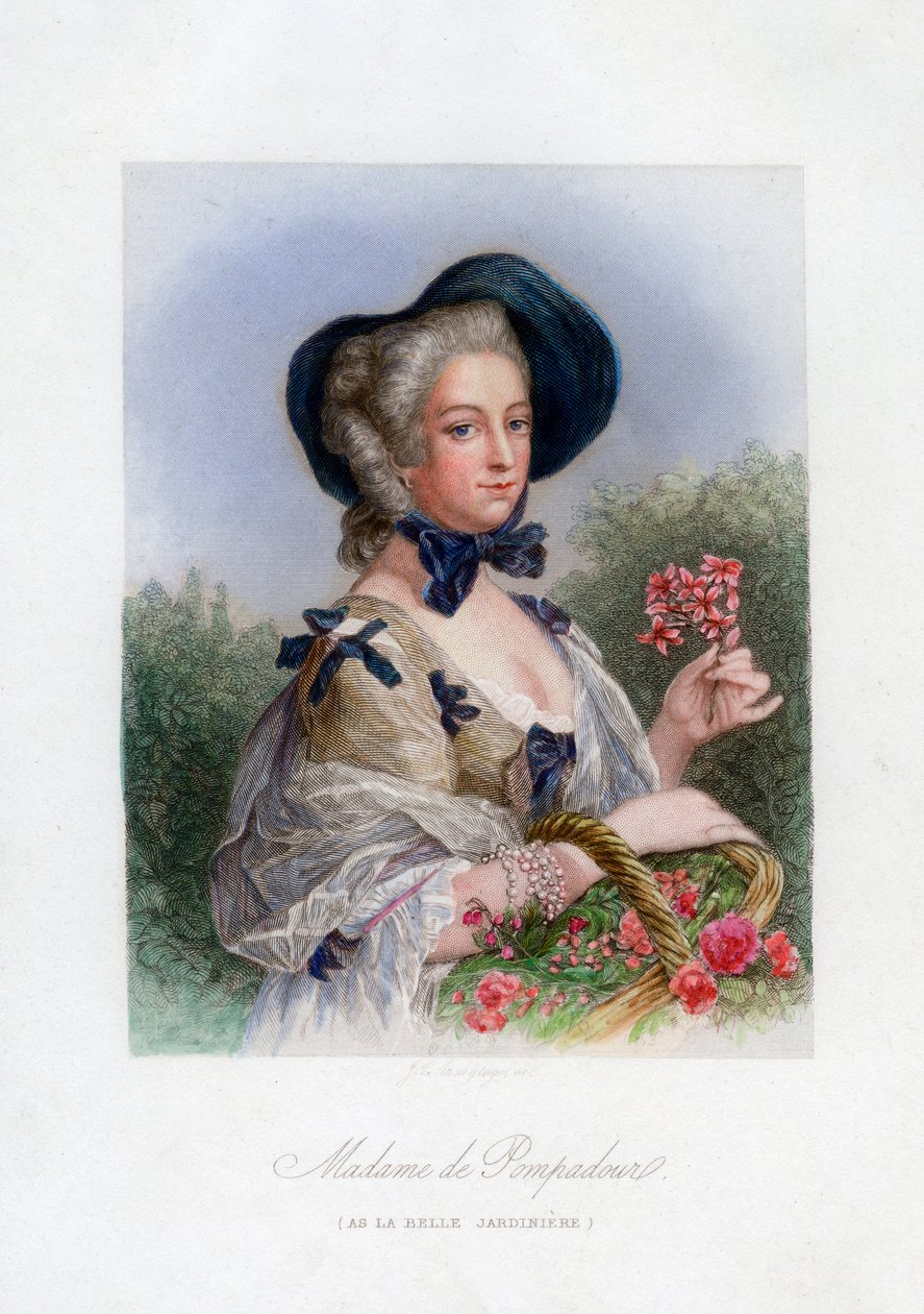 Madame de Pompadour jako piękna ogrodniczka autorstwa Unbekannt
