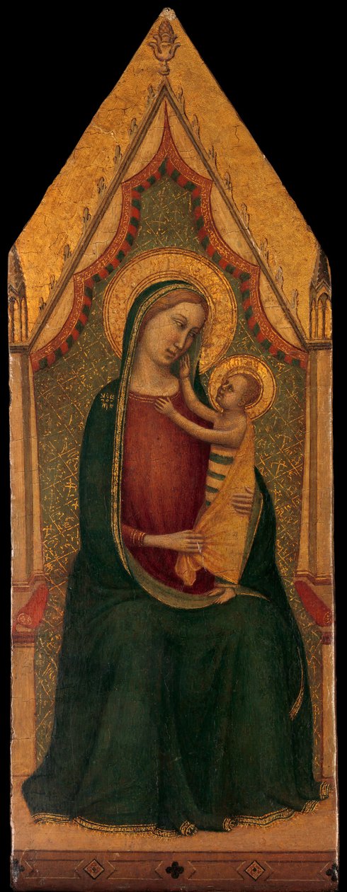 Madonna z Dzieciątkiem na tronie, ca. 1335-39. autorstwa Unbekannt