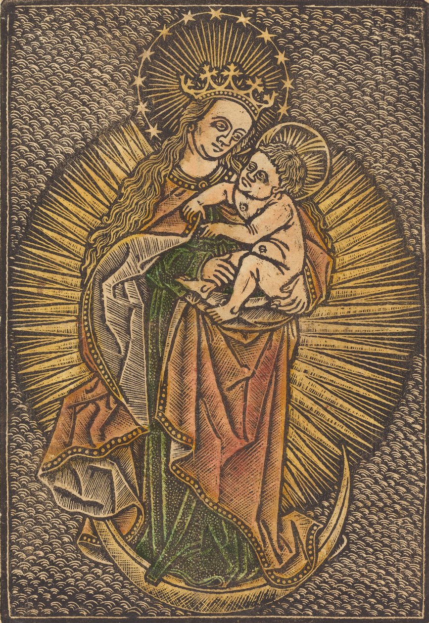 Madonna z Dzieciątkiem w chwale, czwarta ćw. XV w. autorstwa Unbekannt