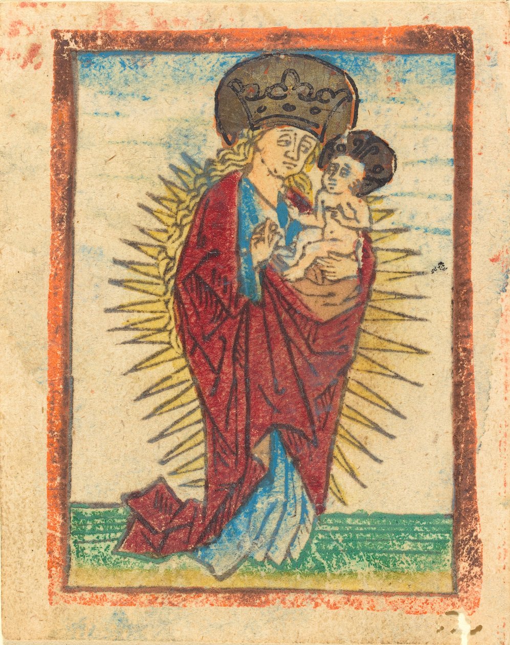 Madonna z Dzieciątkiem w chwale, c. 1475. autorstwa Unbekannt