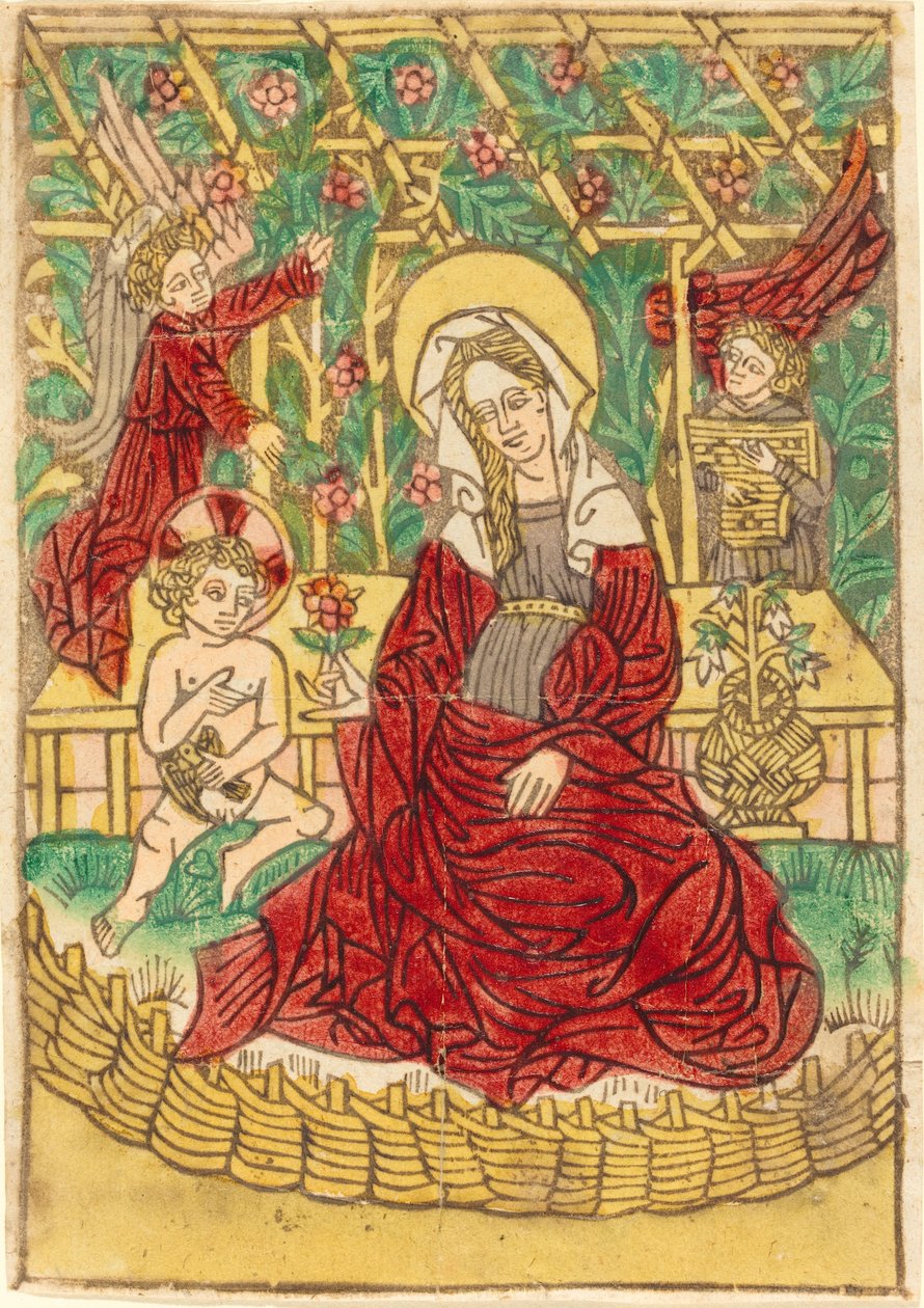 Madonna w zamkniętym ogrodzie, 14501470. autorstwa Unbekannt
