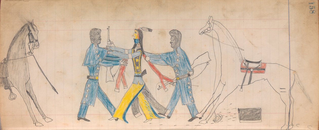 Maffet Ledger: Oficerowie Czarnej Kawalerii i Indian, ca. 1874-81. autorstwa Unbekannt