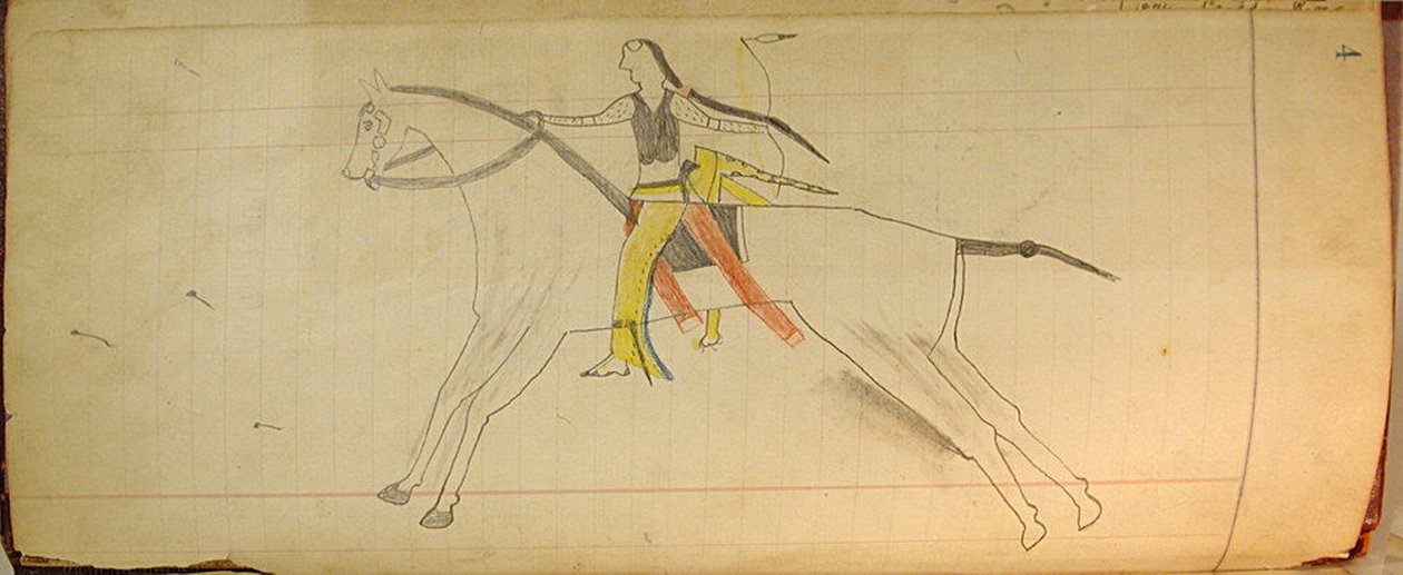 Maffet Ledger: Konny Indianin, ca. 1874-81. autorstwa Unbekannt