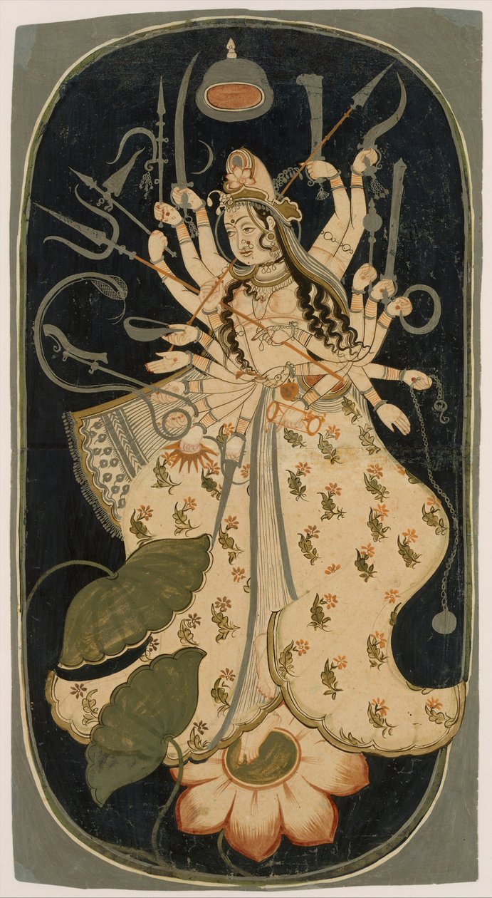 Mahadevi, Wielka Bogini , ca. 1725. autorstwa Unbekannt