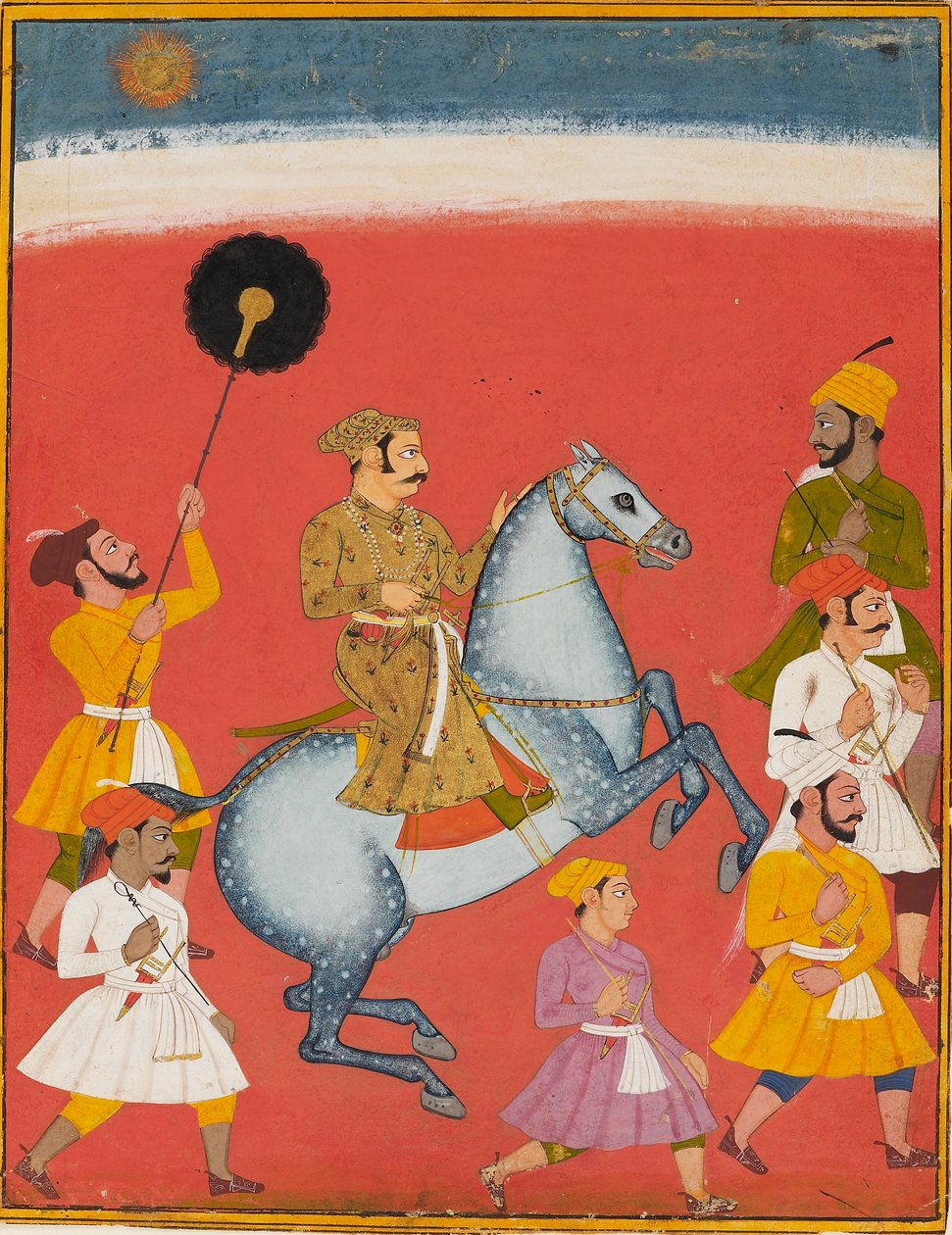 Jazda konna Maharana Raj Singh, c1670 autorstwa Unbekannt