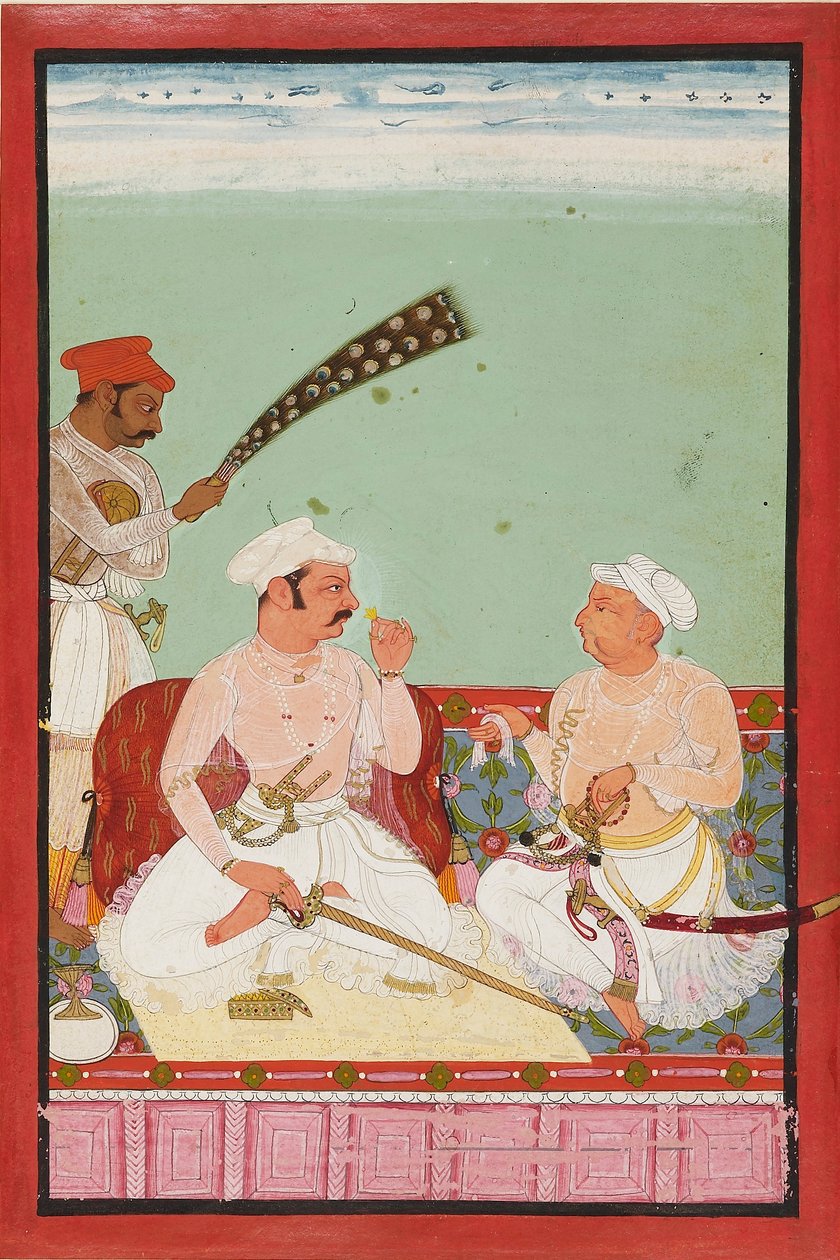 Maharao Ratan Singh z dworzanami, c1670 autorstwa Unbekannt