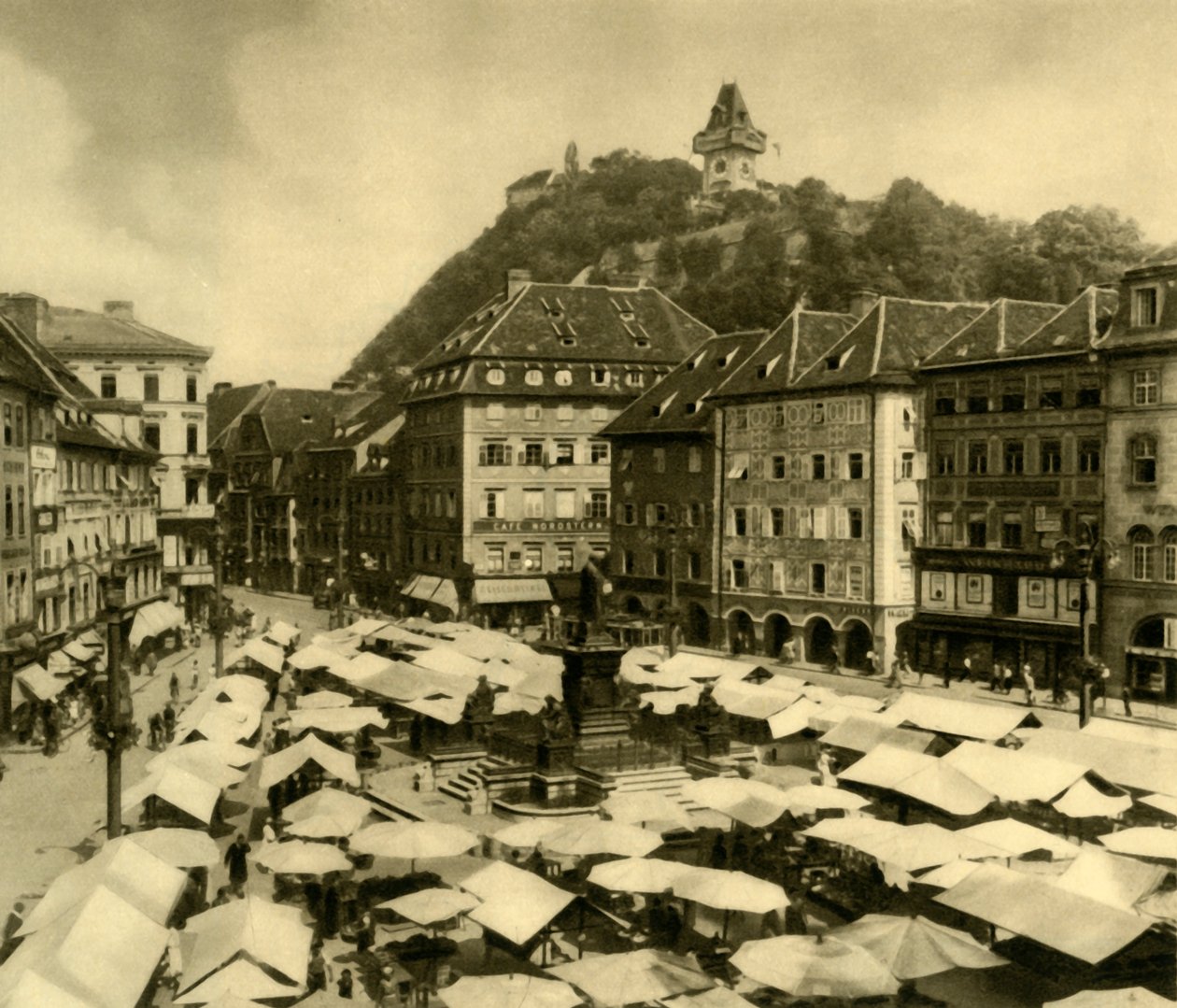 Rynek Główny, Graz, Styria, Austria, ok. 1935. autorstwa Unbekannt