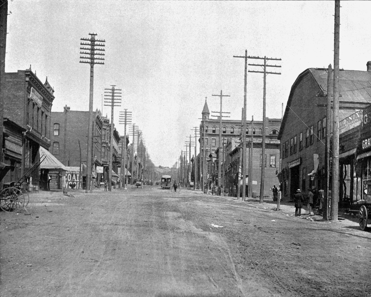 Main Street, Butte City, Montana, USA, ok. 1900. autorstwa Unbekannt