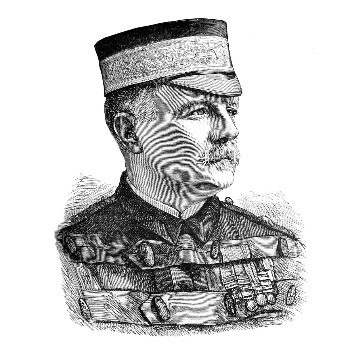 Generał dywizji Sir Herbert Macpherson, dowódca kontyngentu indyjskiego, ok. 1882 r. autorstwa Unbekannt