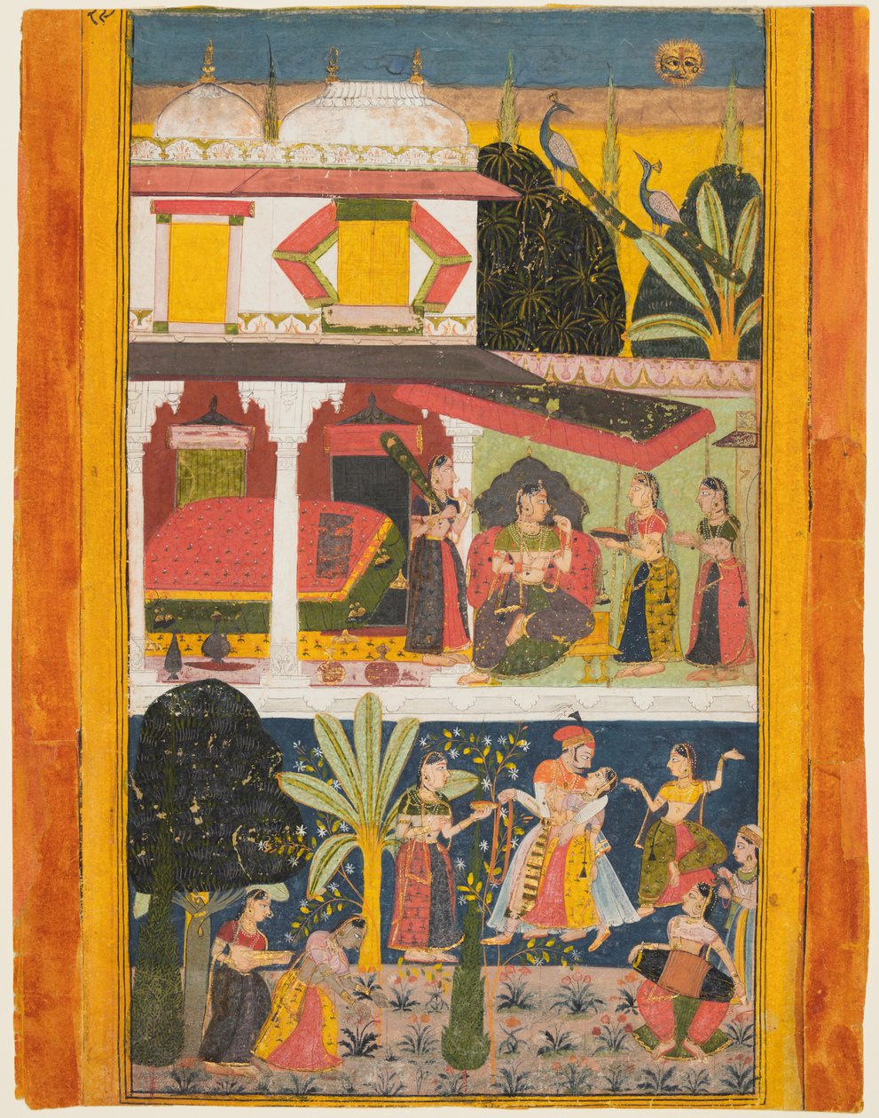 Malvi Ragini, Z serii Ragamala, s. 1695. autorstwa Unbekannt