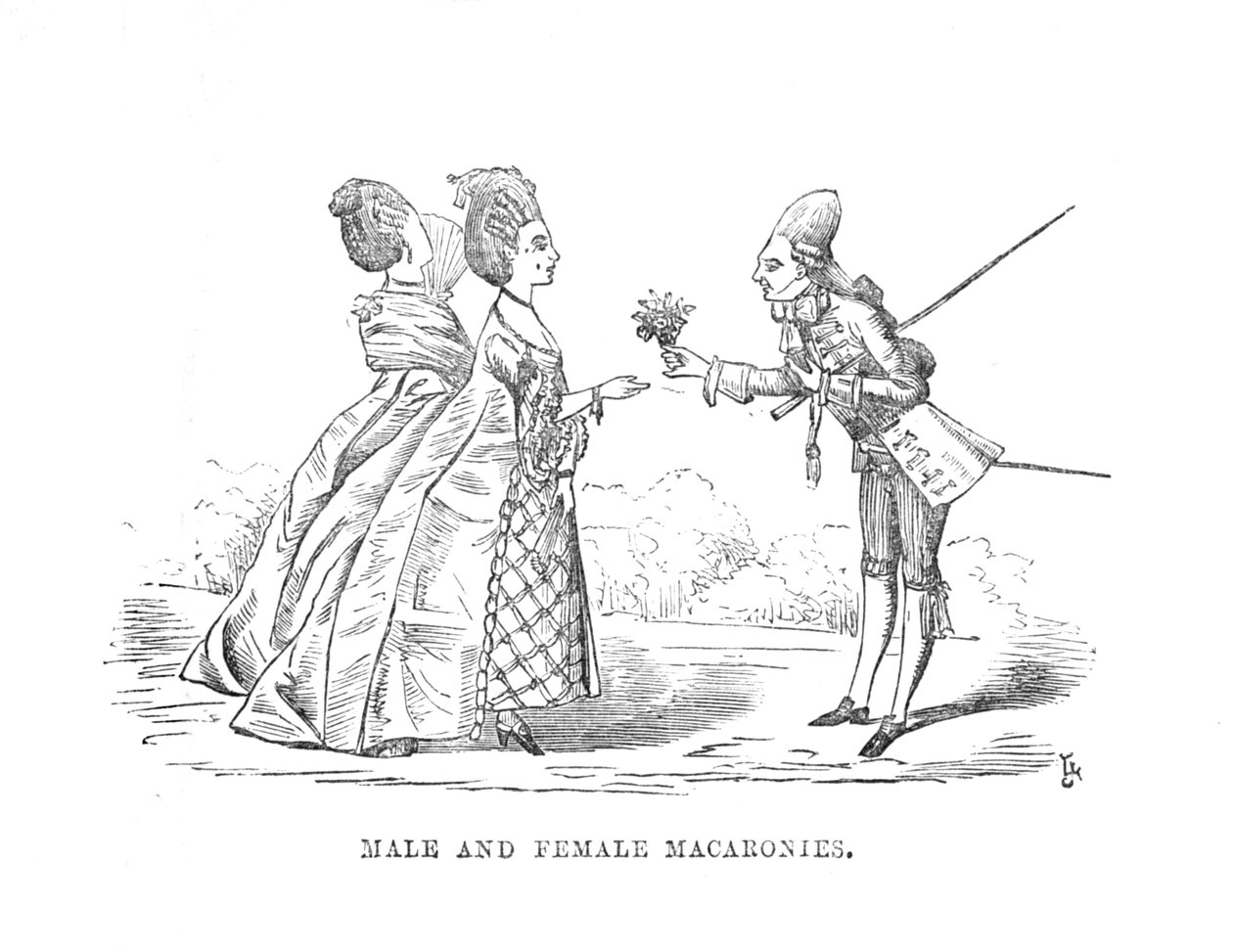 Makaronie męskie i żeńskie, ok. 1870 r. autorstwa Unbekannt
