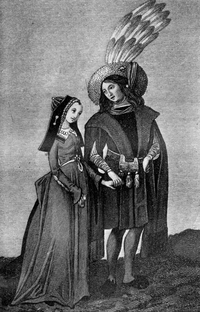 Strój męski i kobiecy, koniec XV-początek XVI wieku, 1910 autorstwa Unbekannt
