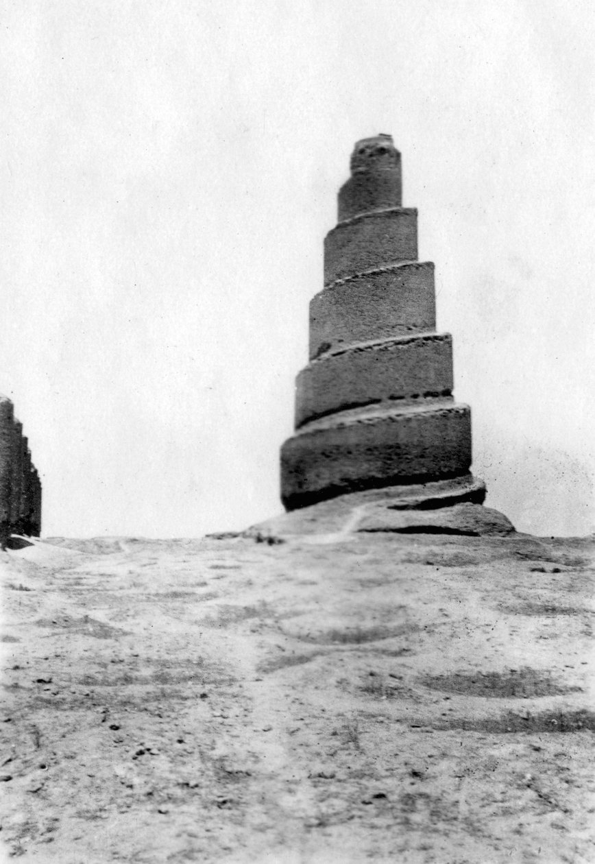 Wieża Malwiya, Samarra, Mezopotamia, 1918 autorstwa Unbekannt