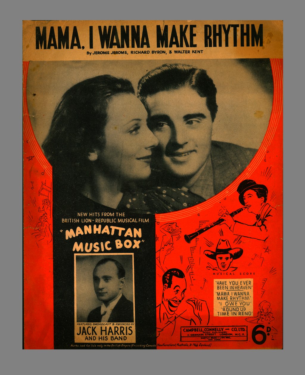 Mama, chcę tworzyć rytm, nuty, 1937. autorstwa Unbekannt