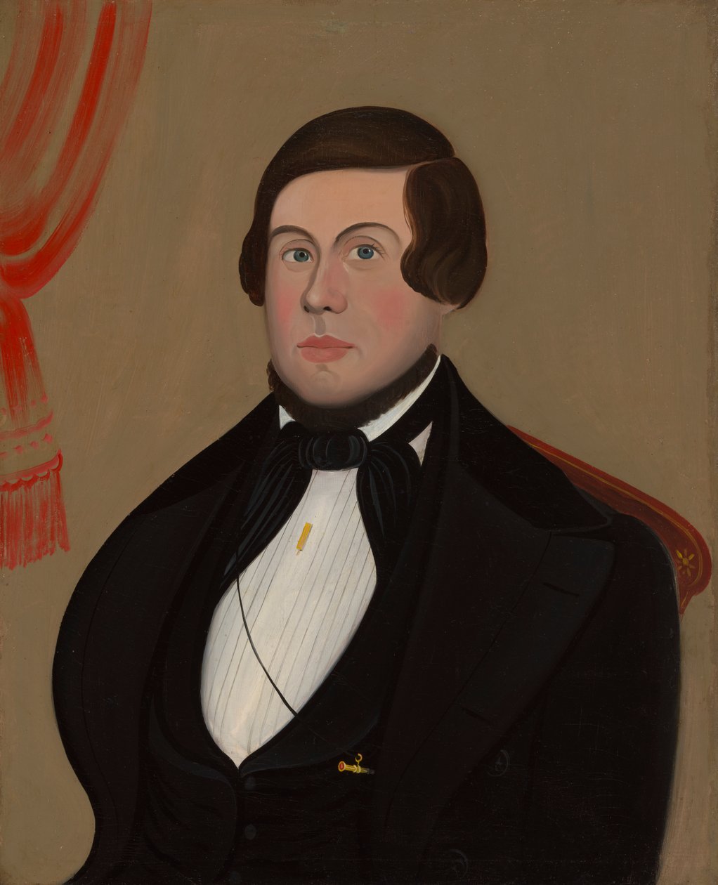 Mężczyzna ze złotym ołówkiem, ca. 1850. autorstwa Unbekannt
