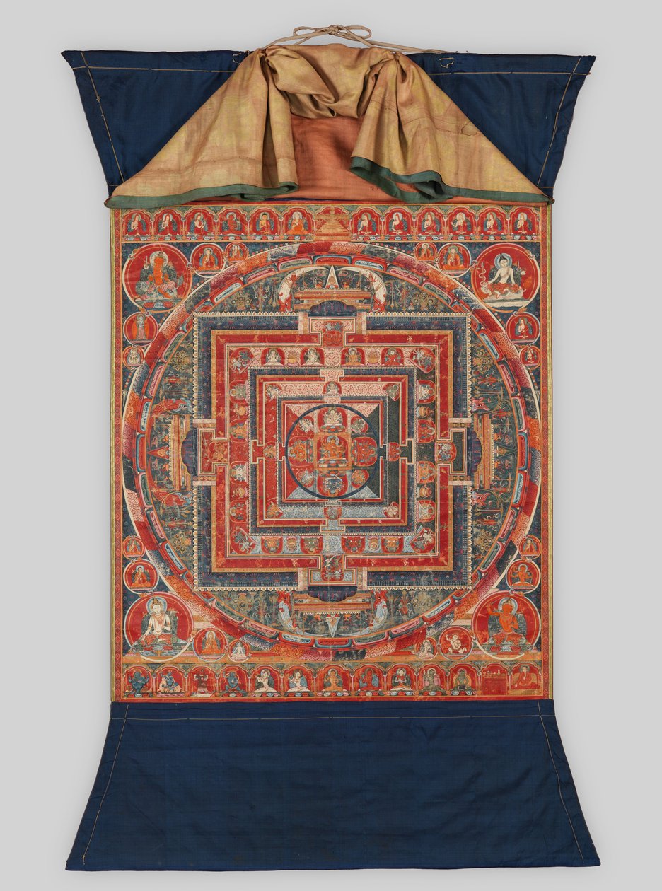Mandala Form Mandziuśriego, Bodhisattwy Transcendentnej Mądrości, koniec XIV wieku. autorstwa Unbekannt