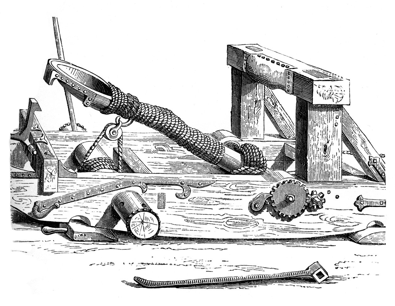 Mangonel, machina wojenna w XV wieku, 1870 autorstwa Unbekannt