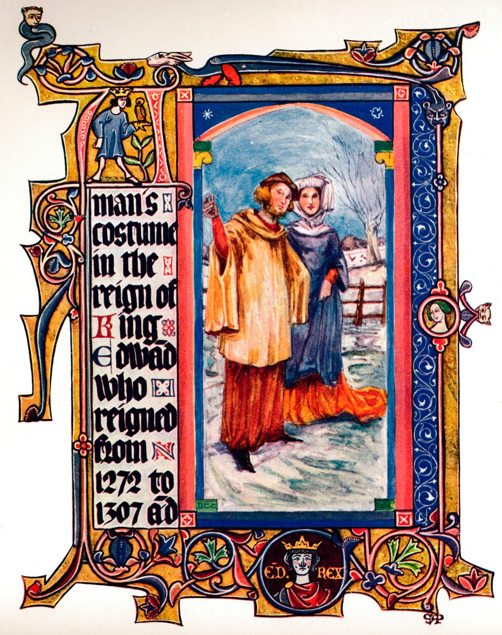 Kostium męski za panowania króla Edwarda I, 1909 autorstwa Unbekannt