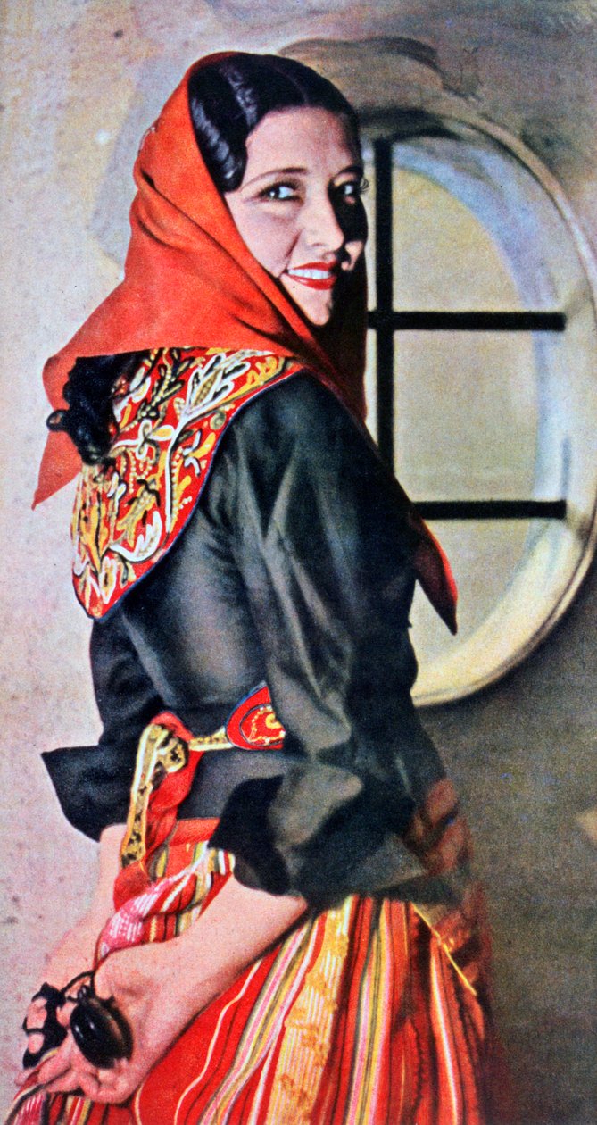 Manuela Del Rio, hiszpańska aktorka i tancerka, 1943 autorstwa Unbekannt