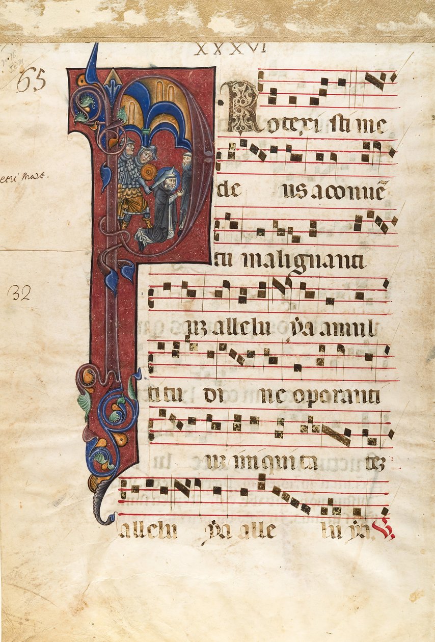 Karta rękopisu z męczeńską śmiercią św. 1270-80. autorstwa Unbekannt