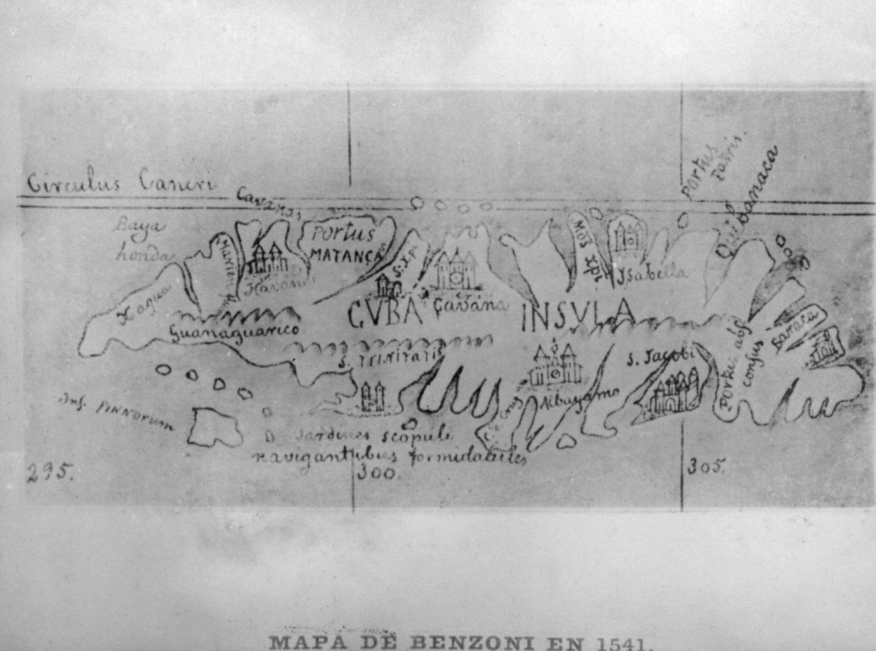Mapa Benzoni, 1541, lata 20. autorstwa Unbekannt