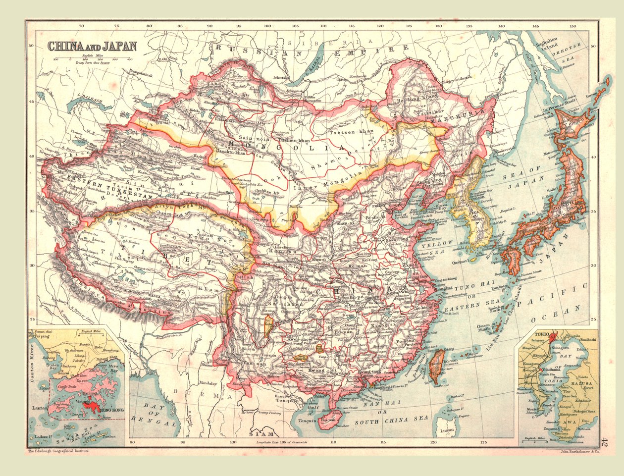 Mapa Chin i Japonii, 1902. autorstwa Unbekannt