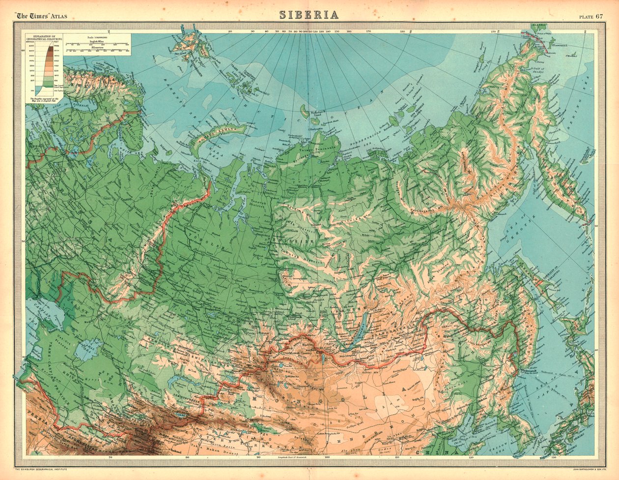Mapa Syberii autorstwa Unbekannt