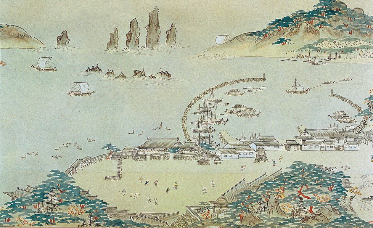 Mapa Choryang Waegwan i okolic w Busan podczas Joseon..., XIX wiek. autorstwa Unbekannt