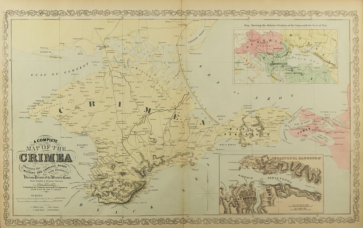 Mapa Krymu. autorstwa Unbekannt