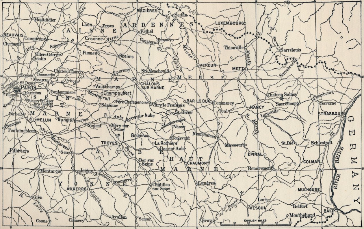 Mapa Pola Operacyjnego w latach 1814, 1896 autorstwa Unbekannt