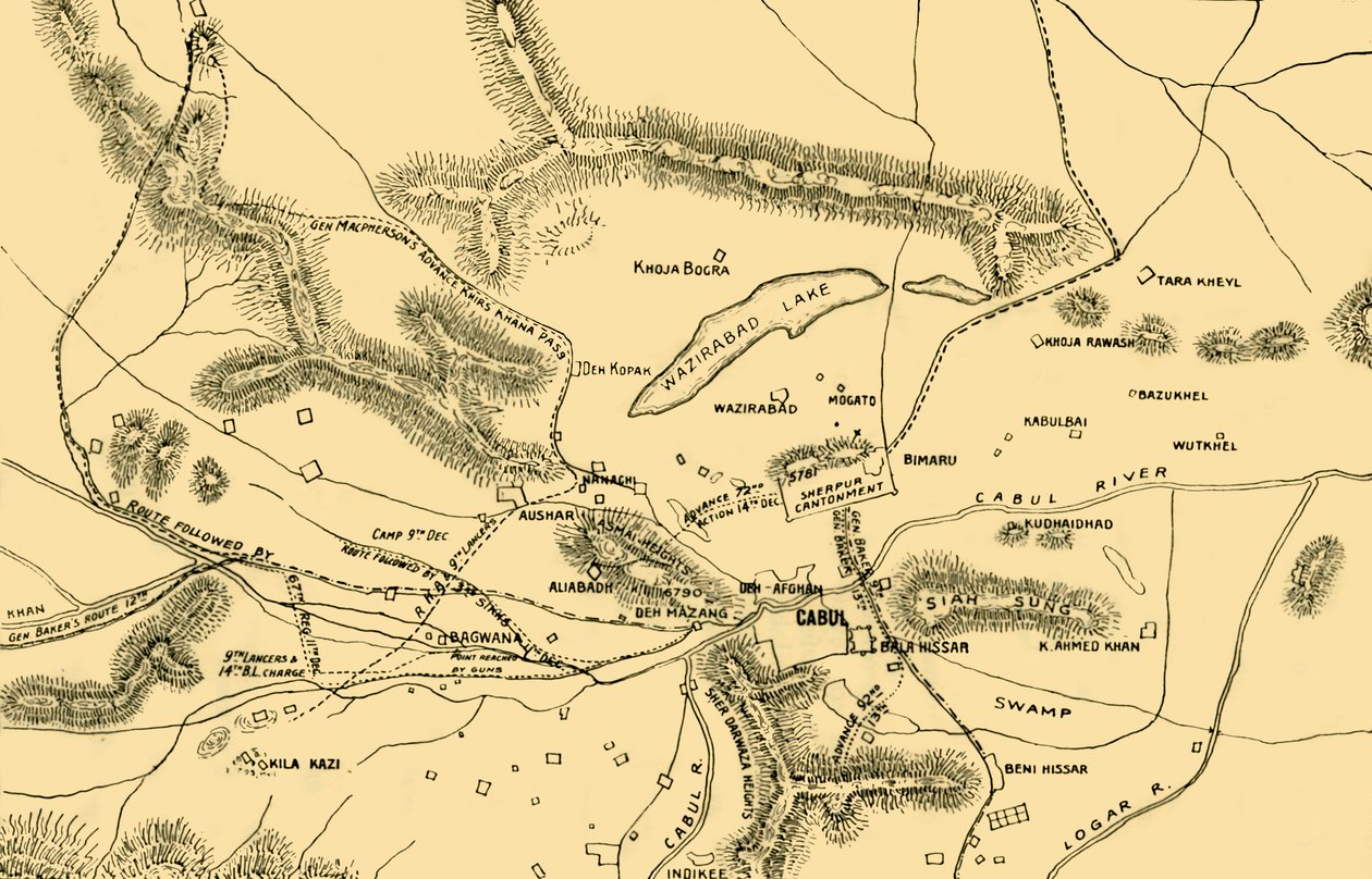 Mapa walk w dolinie Chardeh, 1901. autorstwa Unbekannt