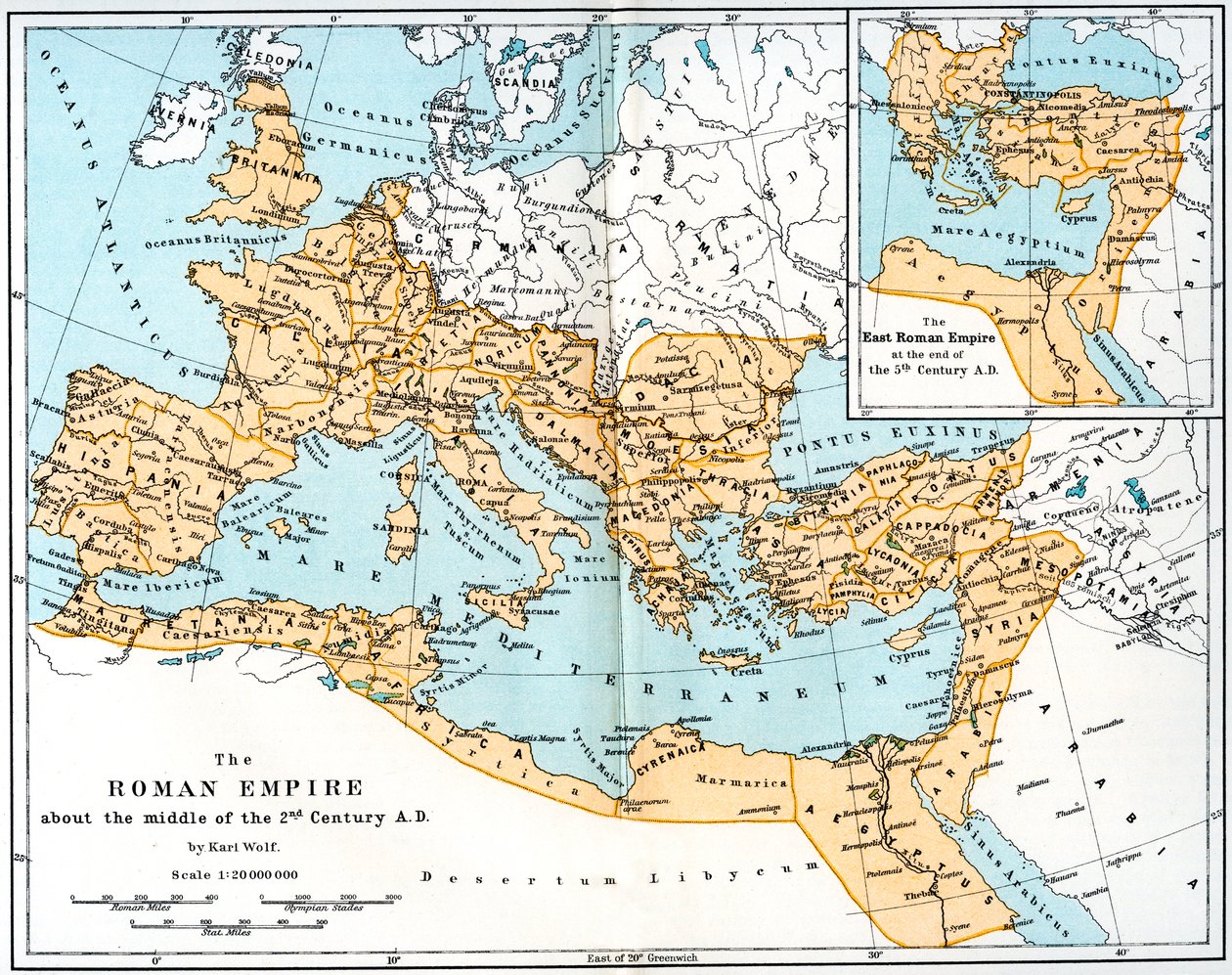 Mapa Cesarstwa Rzymskiego, II wne, 1902 autorstwa Unbekannt