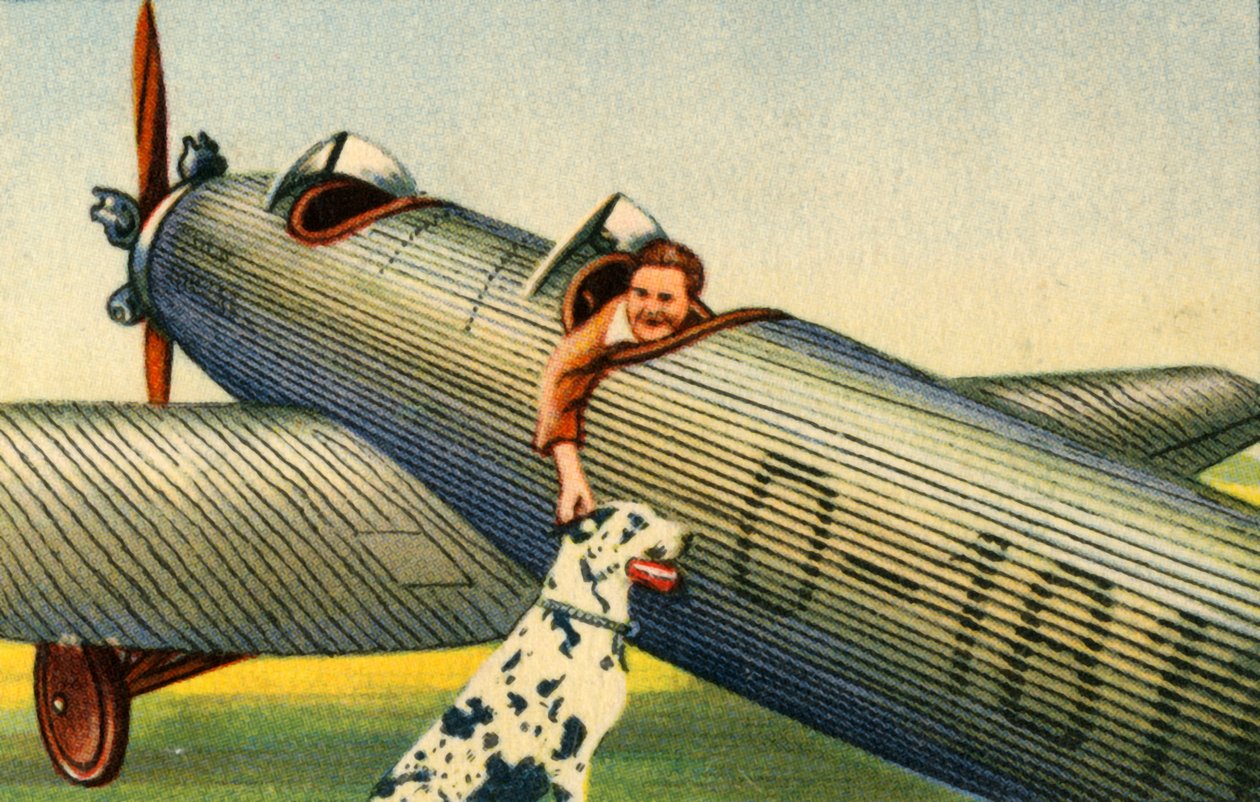 Marga von Etzdorf ze swoim samolotem, 1932. autorstwa Unbekannt