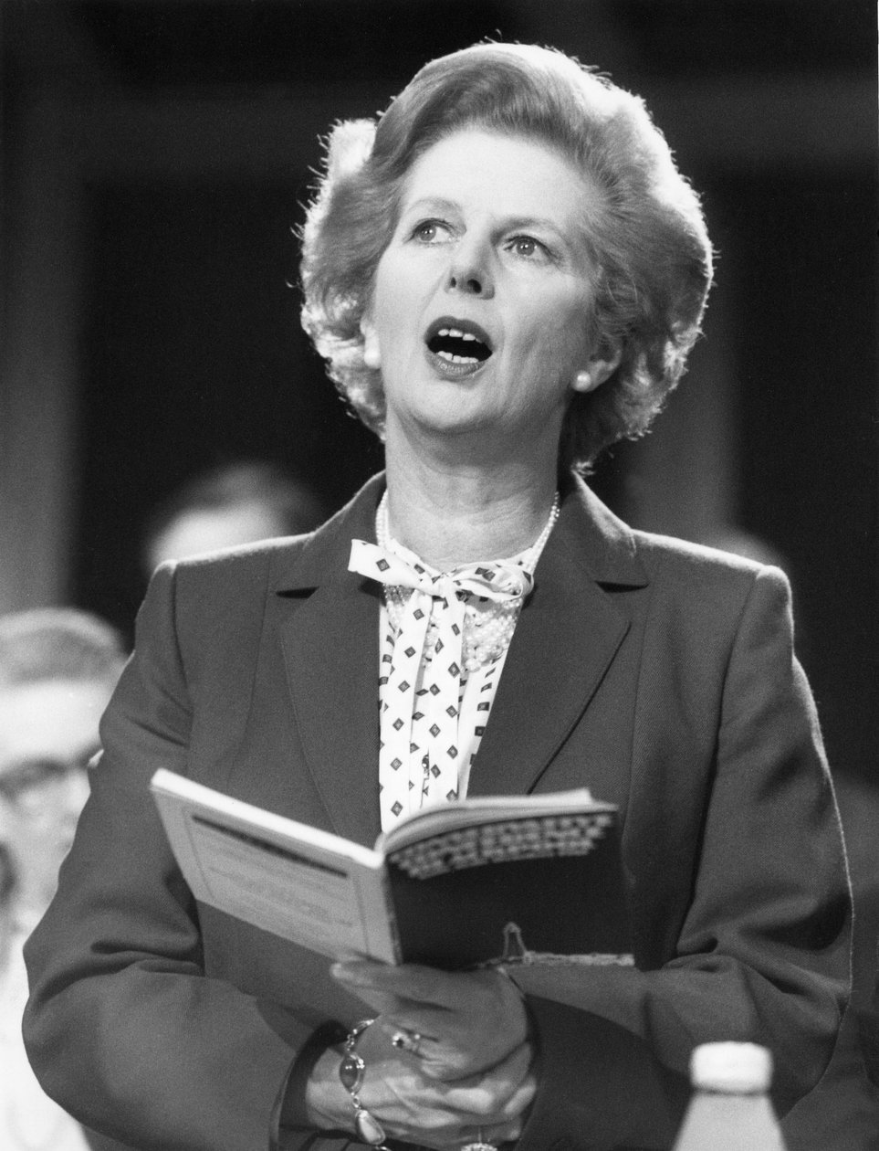 Margaret Thatcher, brytyjska polityk, ok. 1980 autorstwa Unbekannt