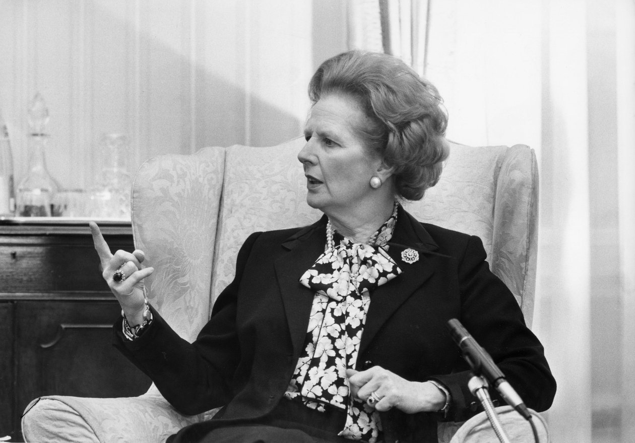 Margaret Thatcher, brytyjska polityk, ok. 1980 autorstwa Unbekannt