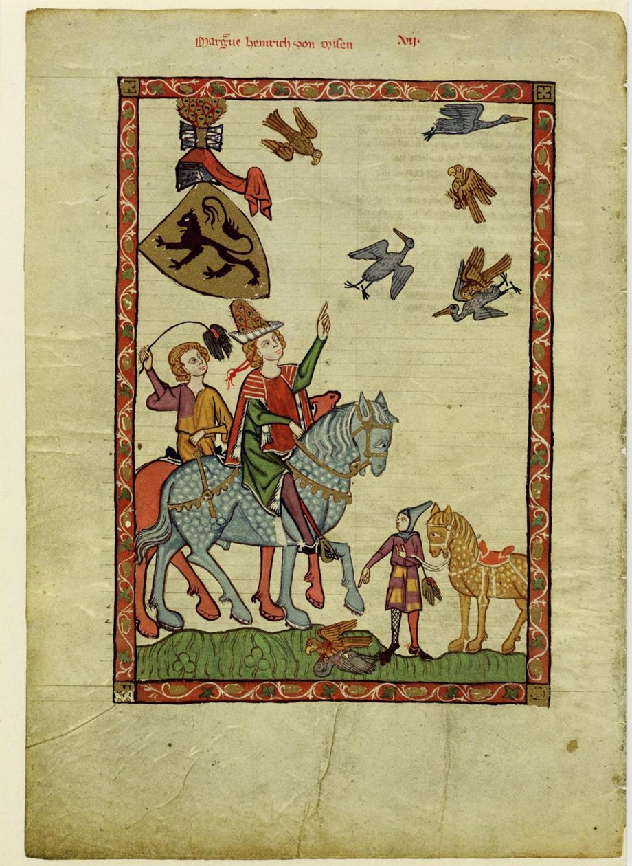 Margrabia Henryk III z Miśni Z Kodeksu Manesse, między 1305 a 1340 autorstwa Unbekannt