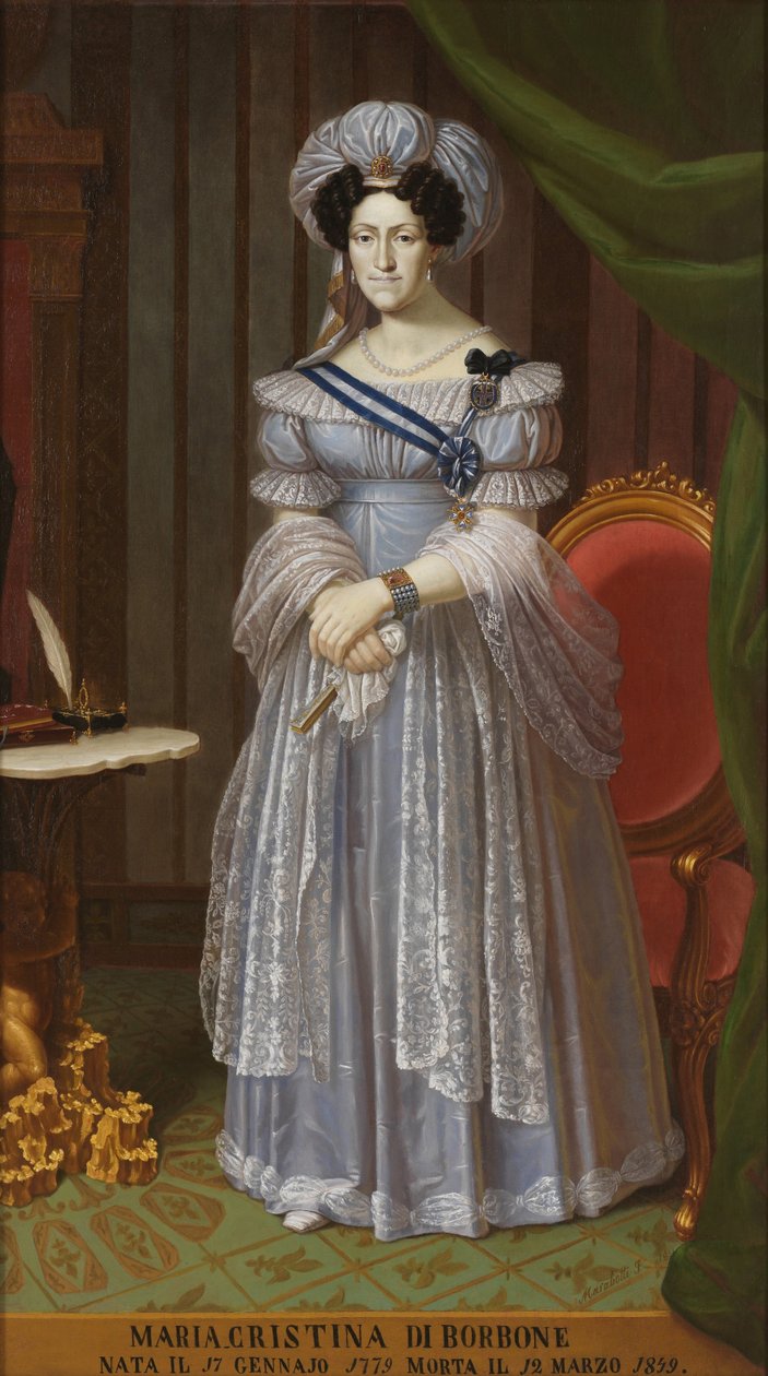 Maria Cristina z Neapolu i Sycylii 1779-1849, królowa Sardynii autorstwa Unbekannt