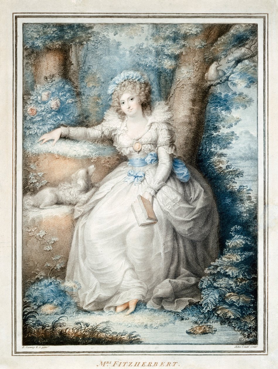 Maria Fitzherbert, towarzyszka króla Jerzego IV, zanim został królem, XIX w. autorstwa Unbekannt