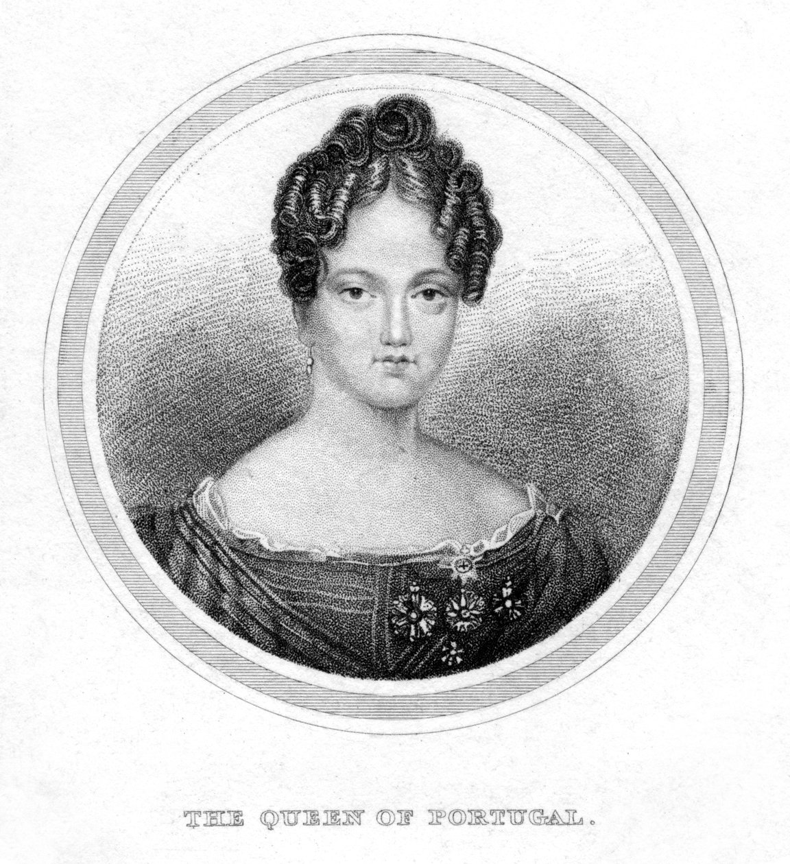 Maria II Portugalska, XIX wiek autorstwa Unbekannt