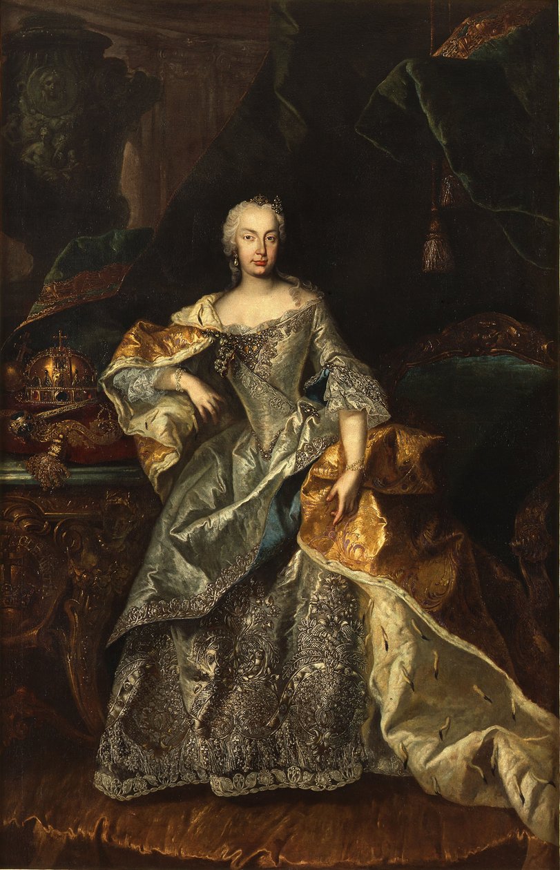 Maria Teresa jako królowa Węgier, 1740-1741. autorstwa Unbekannt