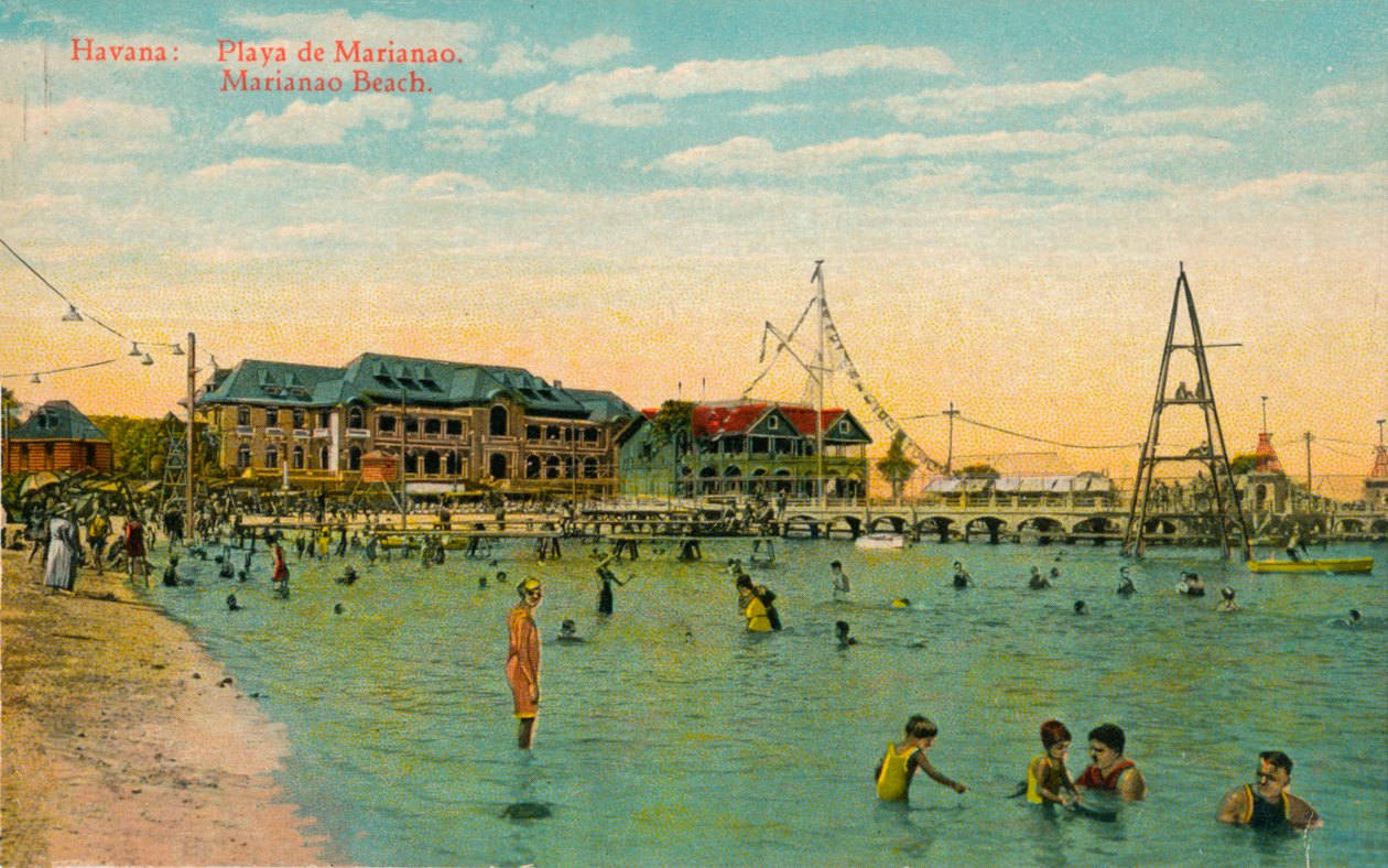 Plaża kąpielowa Marianao, Hawana, Kuba, ok. 1910 r. autorstwa Unbekannt