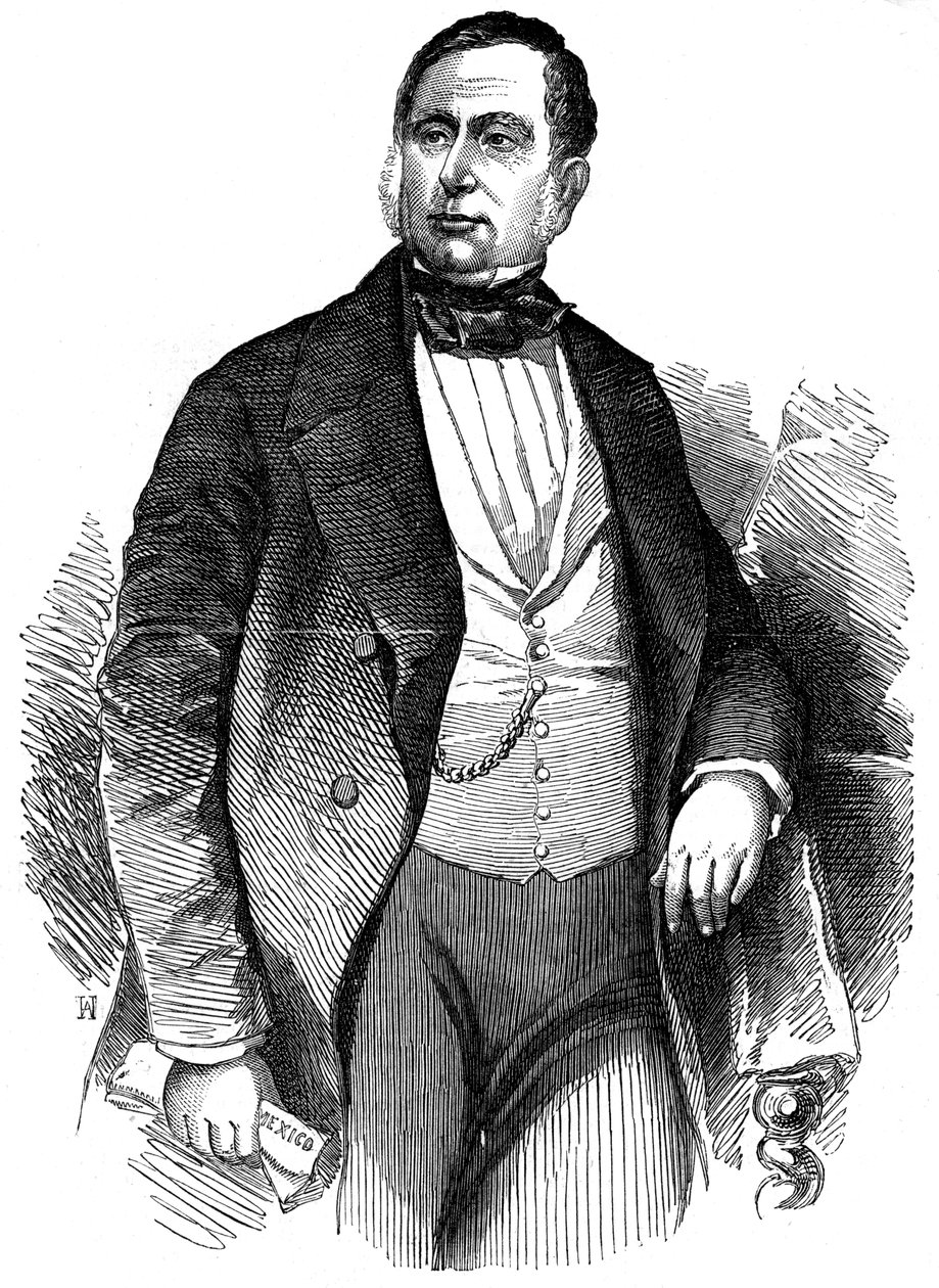 Mariano Arista, meksykański generał i polityk, 1853 autorstwa Unbekannt