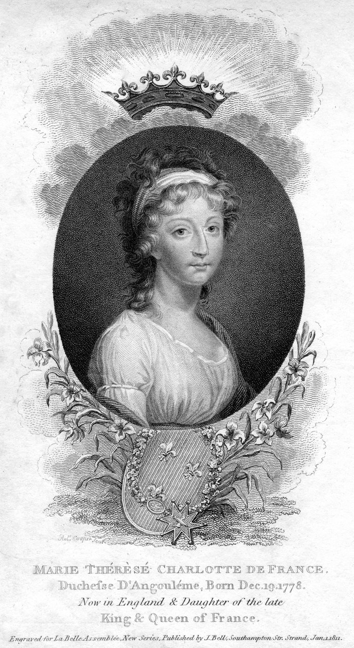 Marie-Therese-Charlotte de Bourbon, księżna Angouleme i Dauphine Francji, 1811 autorstwa Unbekannt