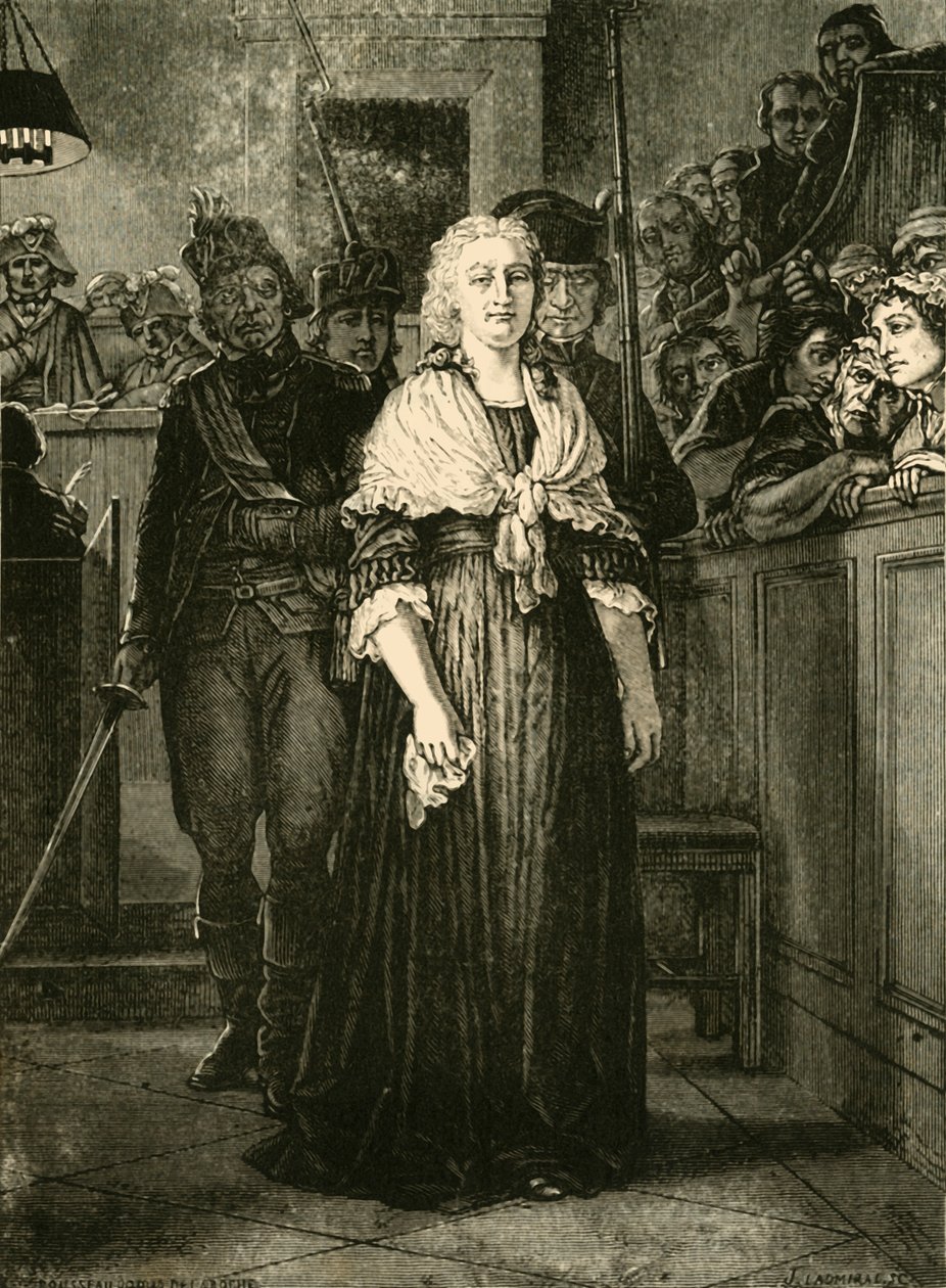 Maria Antonina opuszcza Trybunał Rewolucyjny, 1793, 1890. autorstwa Unbekannt