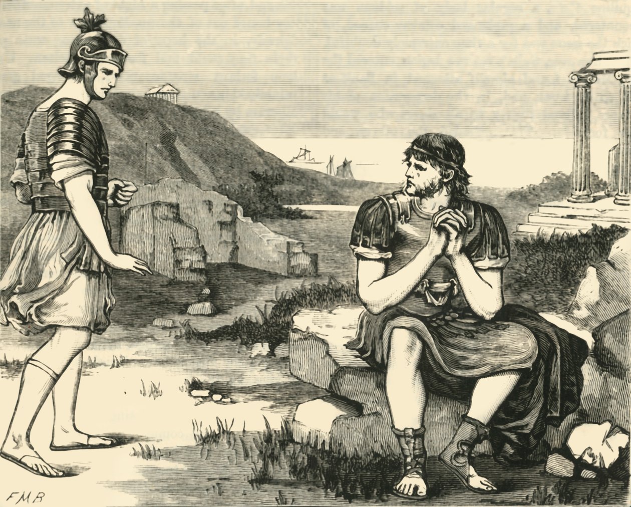 Marius wśród ruin Kartaginy, 1890. autorstwa Unbekannt